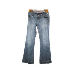 Refuge Womens Jeans Size 9S Bootcut Blue Stretch Denim Mid Rise Distressed